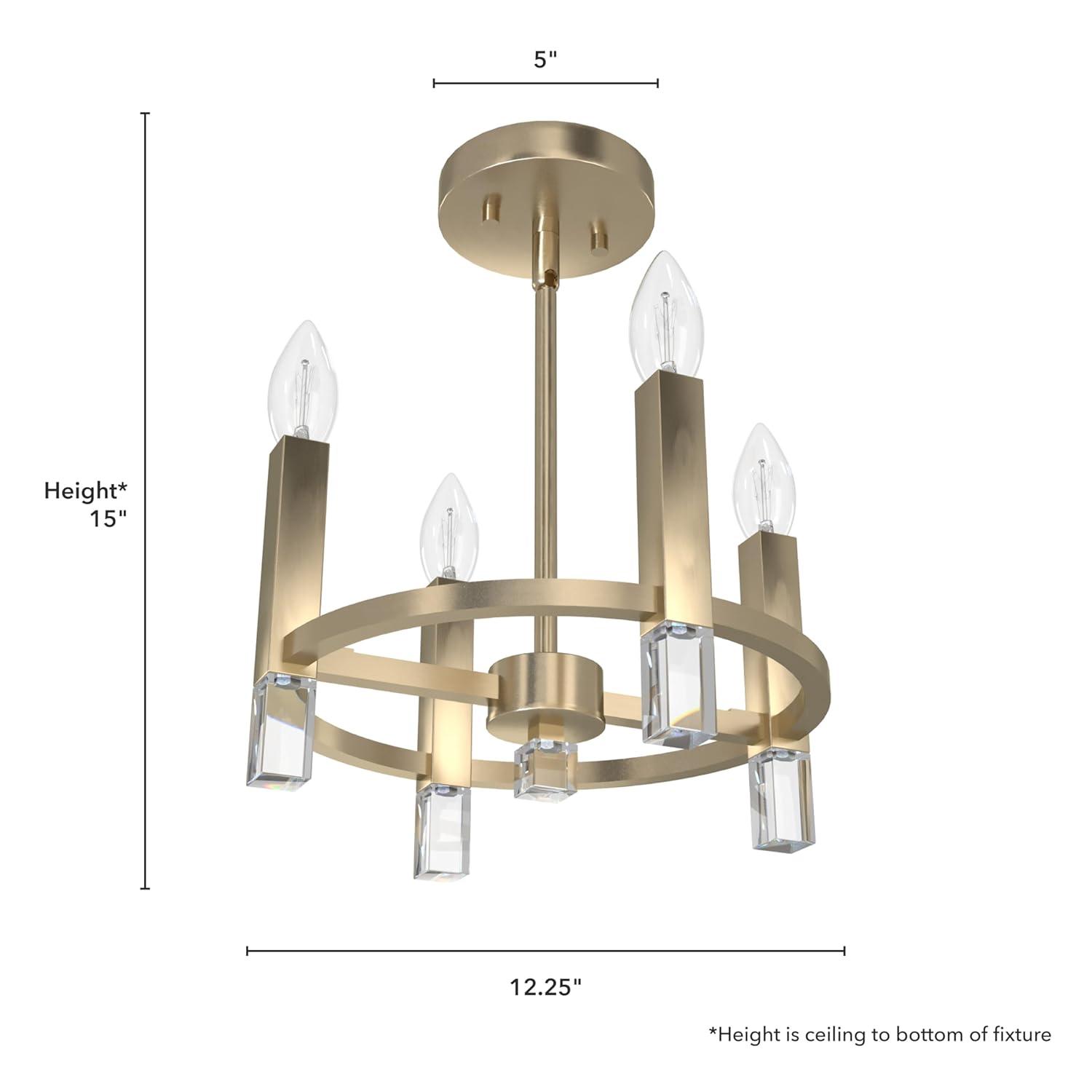 Hunter Sunjai 4 Light Semi-Flush Ceiling Light Fixture