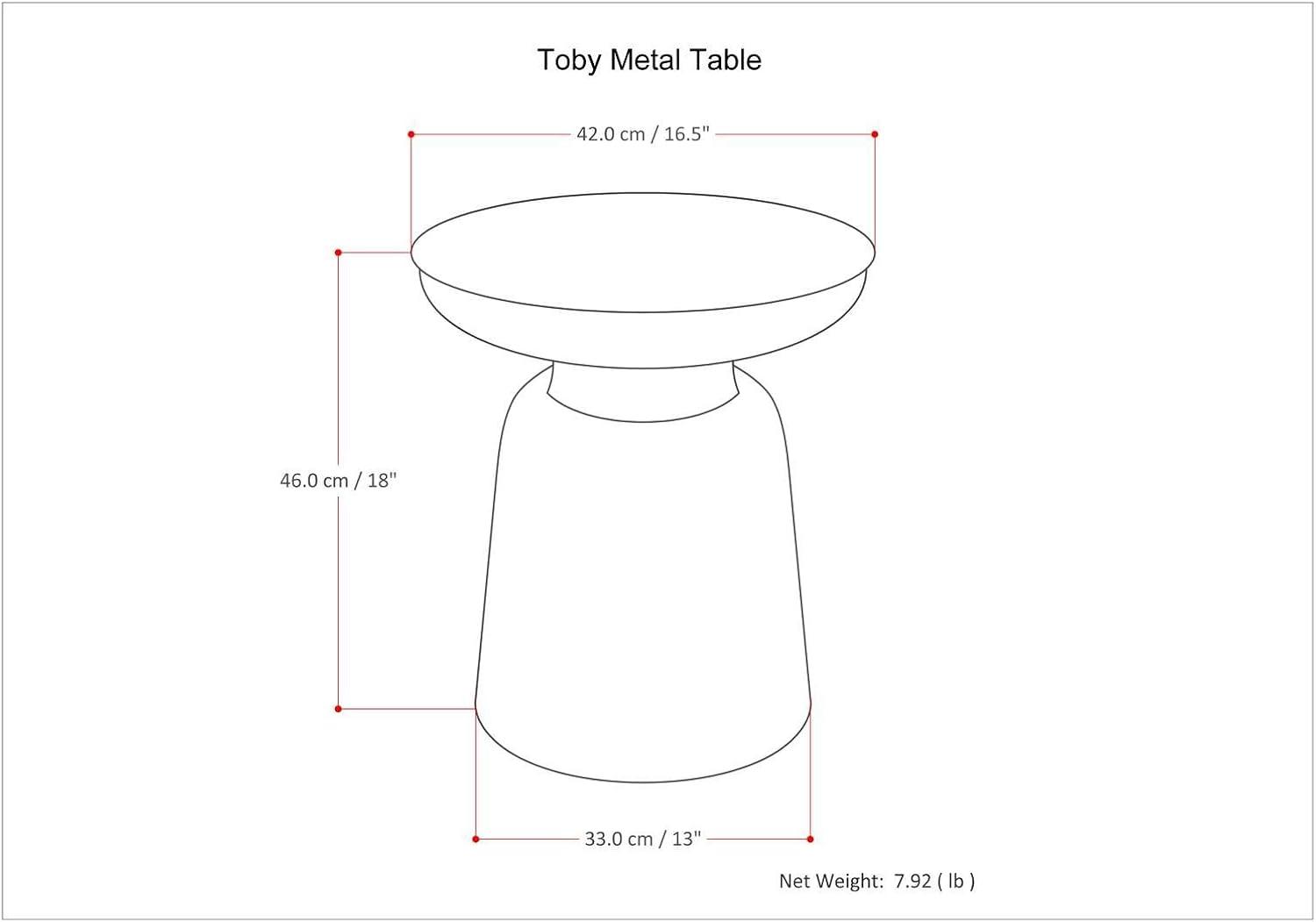 Toby Iron Top End Table