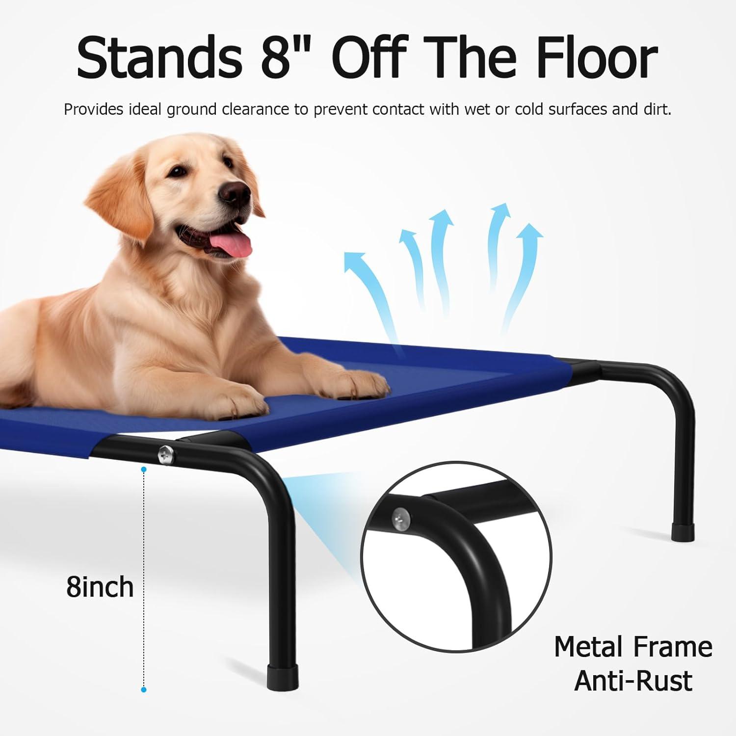 Tucker Murphy Pet™ Cooling Elevated Dog Bed, Portable Raised Pet Cot with Breathable Fabric and Alloy Steel Frame