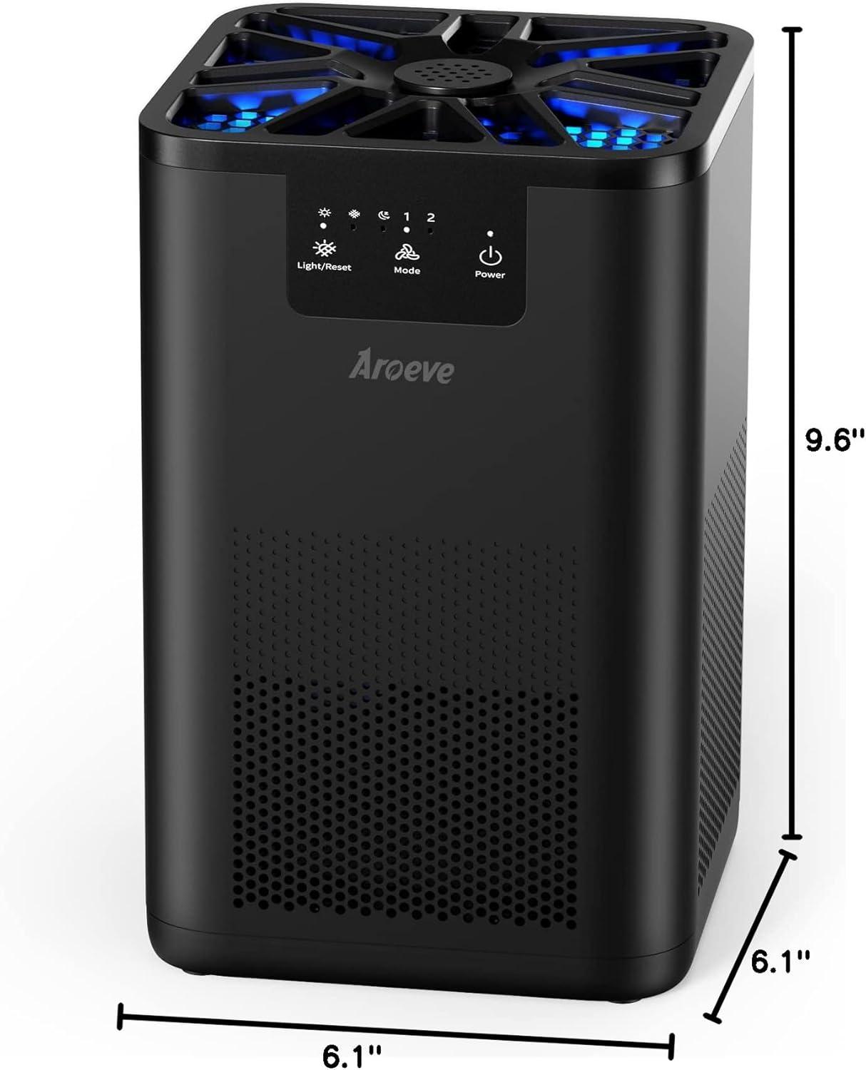 Black HEPA Filter Air Purifier with Aromatherapy Function