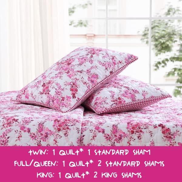 Betsey Johnson Floral Vineyard Reversible Quilt Set