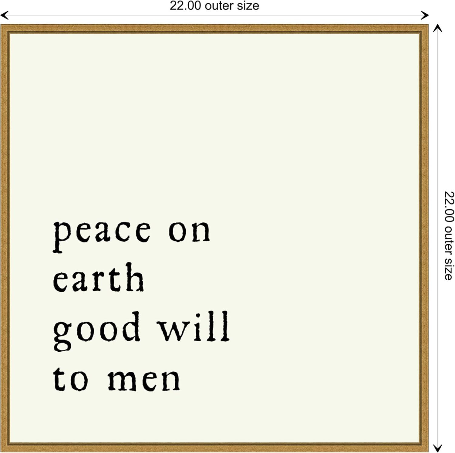 Amanti Art Peace On Earth Framed Canvas Wall Art Print