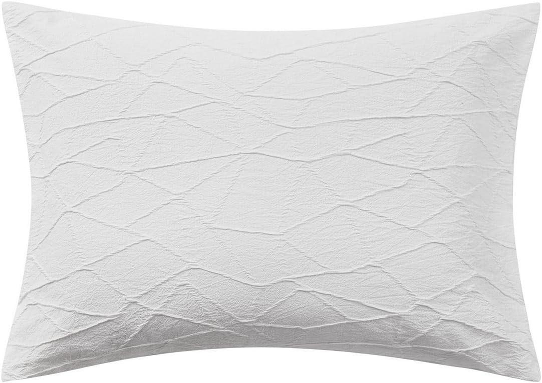 Vera Wang Abstract Crinkle White Comforter Set