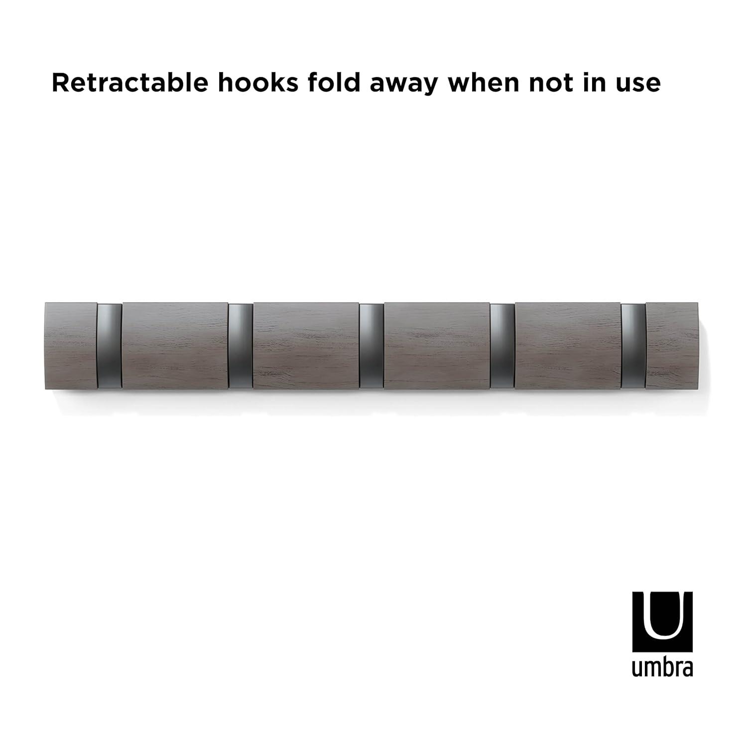 Flip 5 - Hook Solid Wood Coat Rack