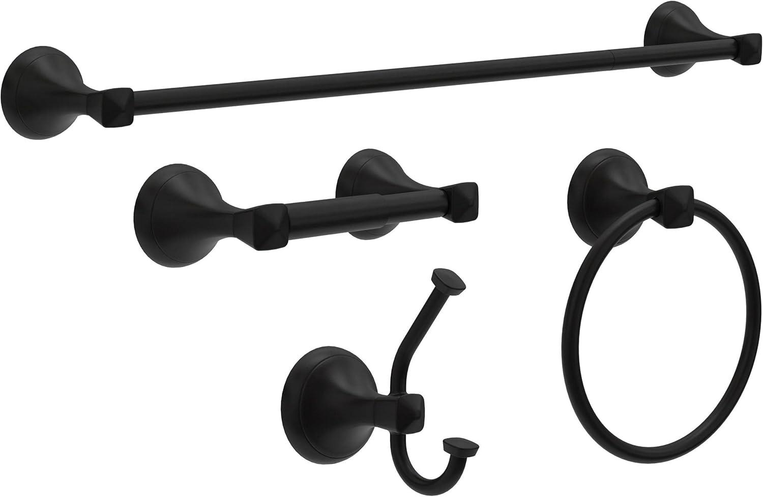 Matte Black Wall Mounted Towel Ring