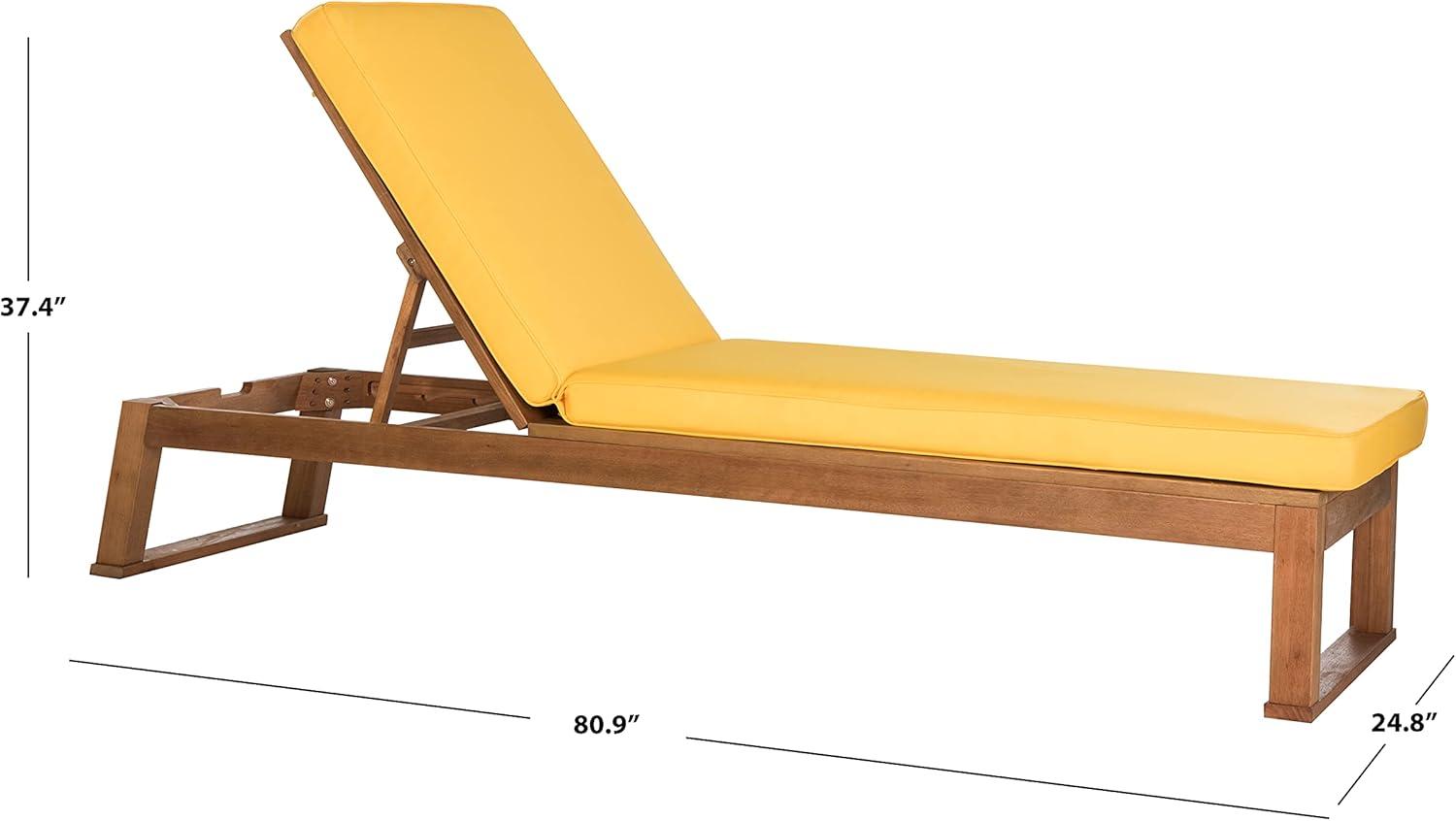 Solano Sunlounger - Outdoor - PAT7024 - Natural/Yellow -Safavieh