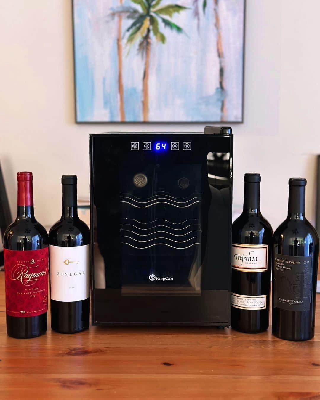 Ivation 18 Bottle Wine Cooler Fridge, Compressor Refrigerator W/Lock