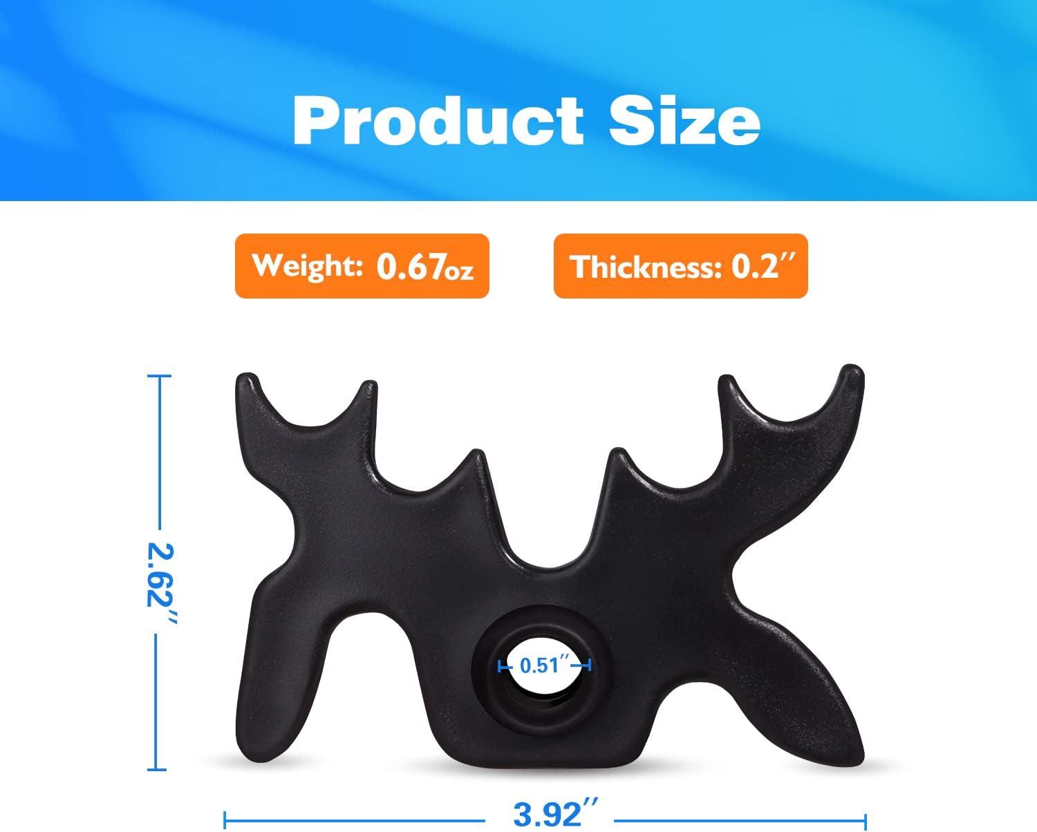 GSE Plastic Slip-On Billiard Cue Bridge Head – Moosehead Design, Universal Fit, Pool Billiard Accessories (2-Pack)