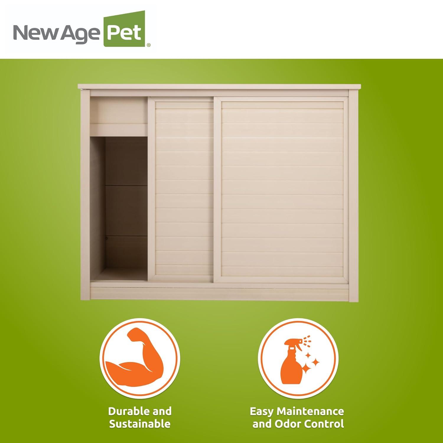 New Age Pet® ECOFLEX® Versa Stand Storage Cabinet for Pets, 36 in. Composite, Non-Toxic, Easy Assembly, Ideal for Extra Bedding, Food, Toys, Accessories Storage