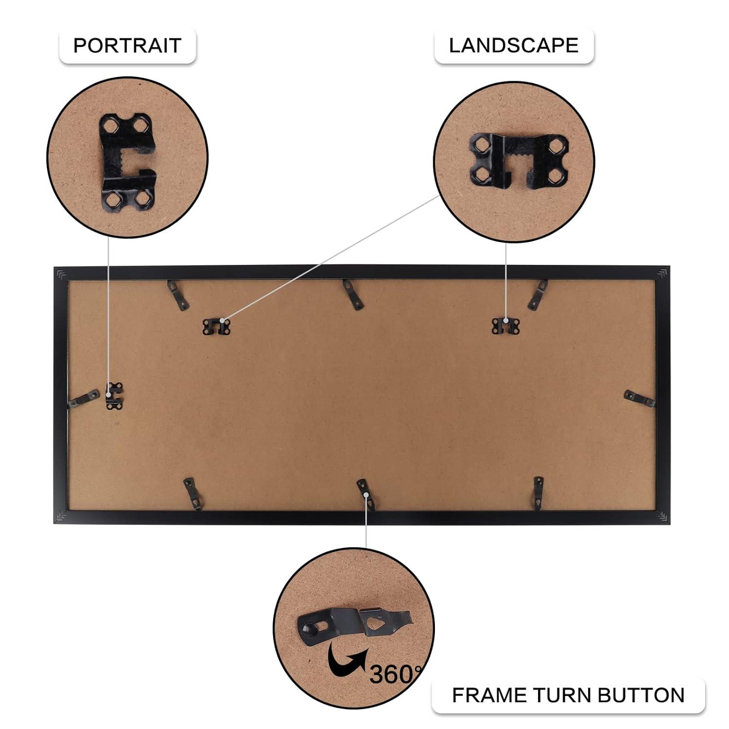 Hokku Designs 2 Pack Picture Frames Collage With 9 Openings, Display Eight 4 X 6 Pictures And One 8X10 Photos For Wall Mounting | Wayfair