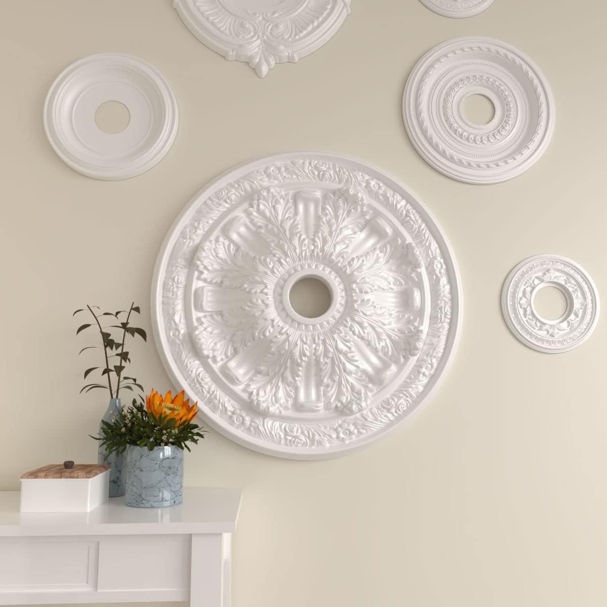 Ekena Millwork  30 in. OD x 3.88 in. ID x 3.25 in. P Architectural Accents - Flagstone Ceiling Medallion