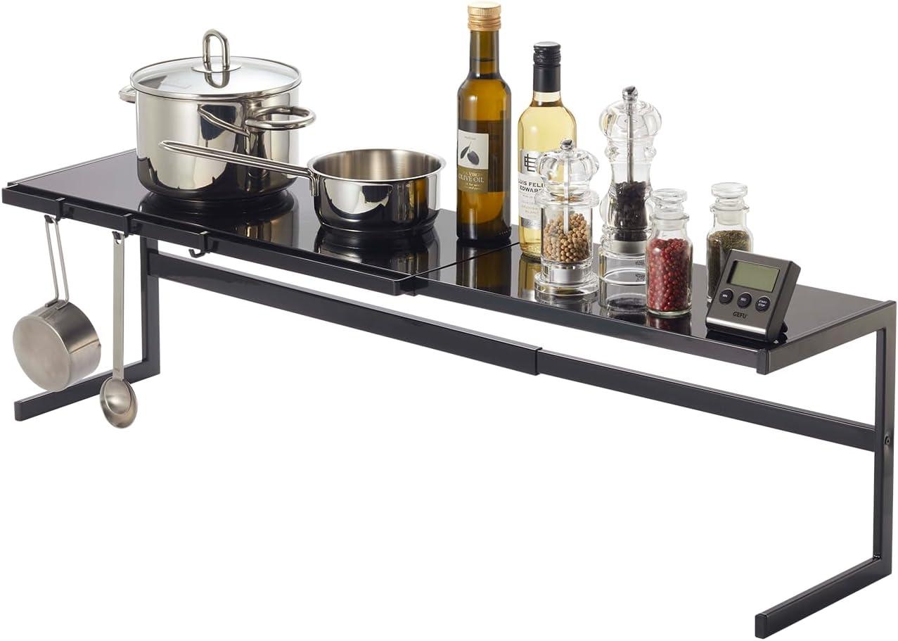 Yamazaki Home Expandable Support Rack - Kitchen Storage Shelf Organizer, Steel, Expandable