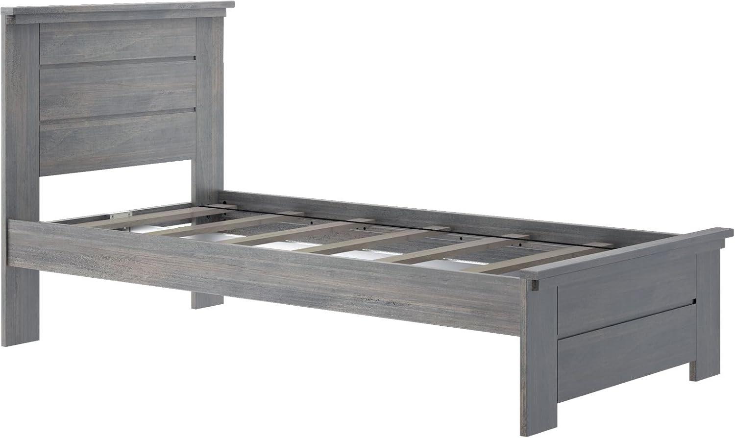 Plank+Beam Farmhouse Queen Bed with Plank Headboard, Solid Wood Platform Bed
