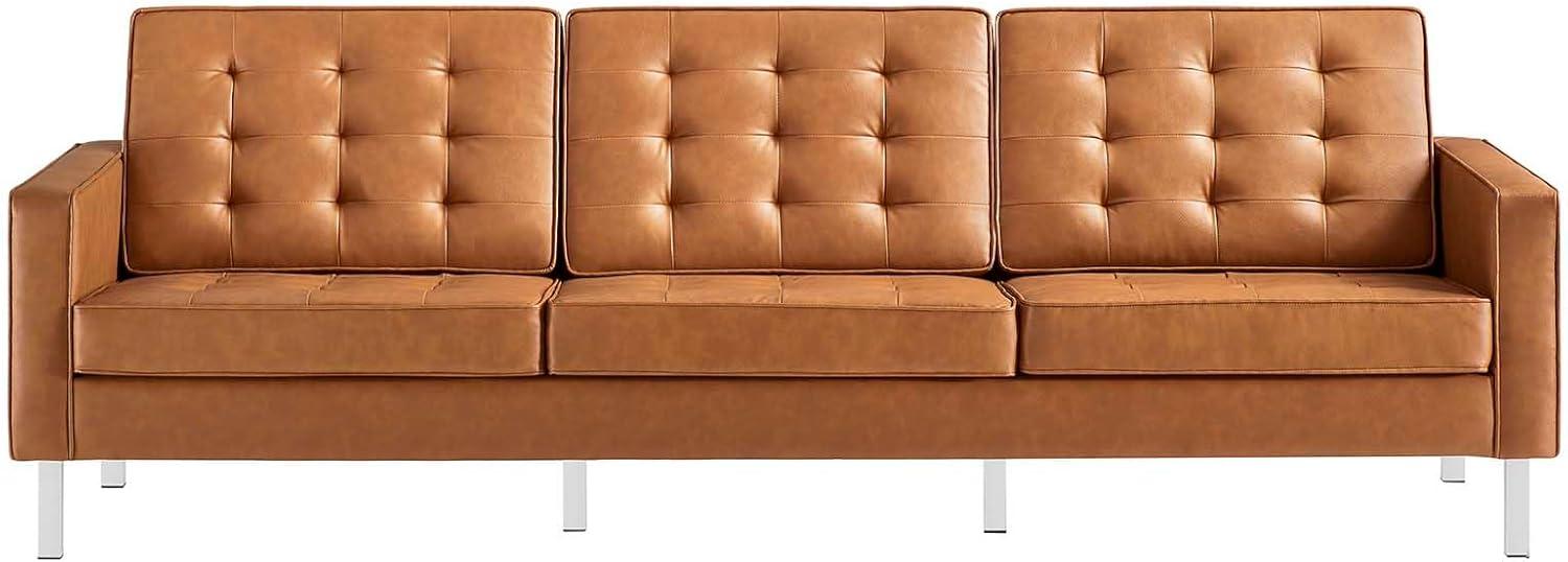 Loft Tufted Vegan Leather Sofa by Modway