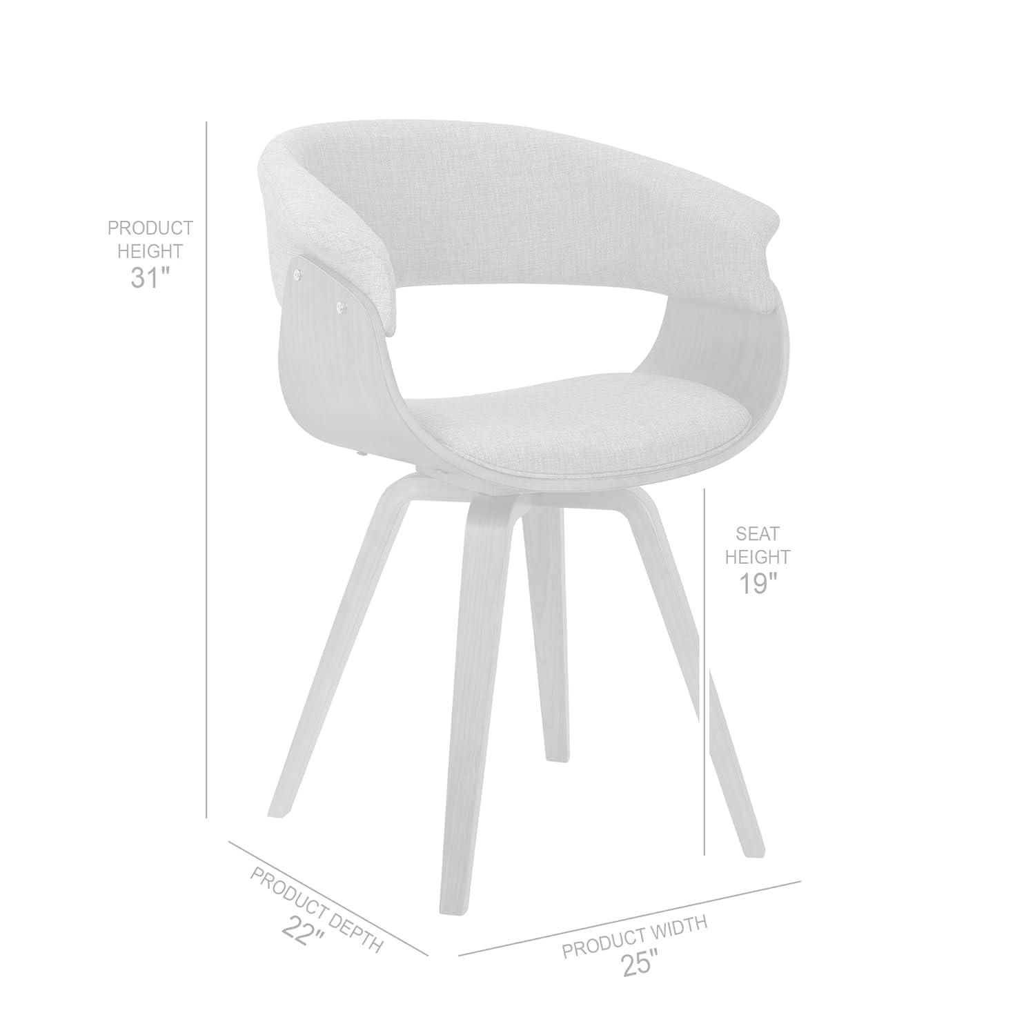 Summer Modern Chair - Green Fabric And Walnut Wood - Armen Living: Polyester Upholstery, Mid-Century Design, Foam Filled