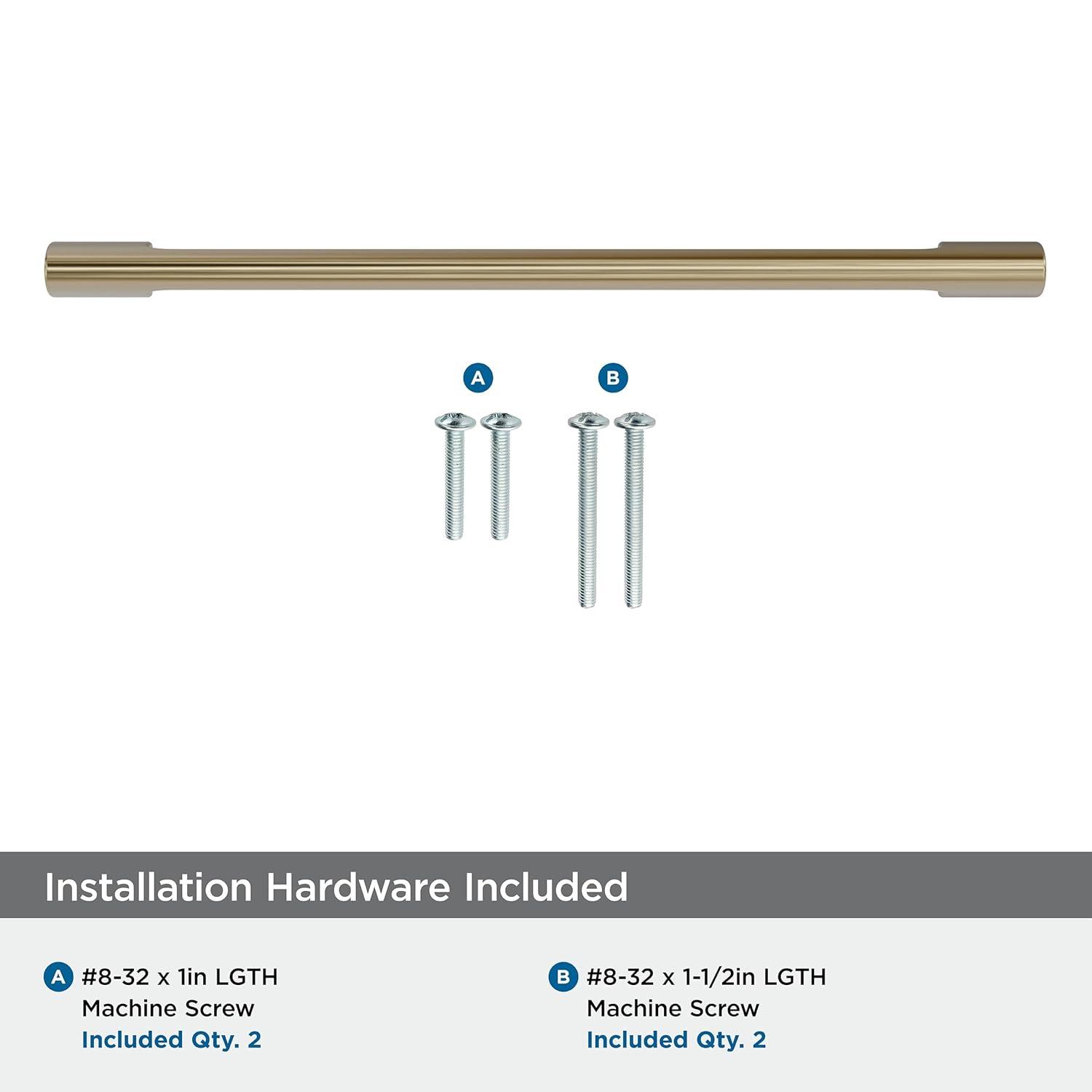 Amerock Riva 8-13/16 inch (224mm) Center-to-Center Golden Champagne Cabinet Pull