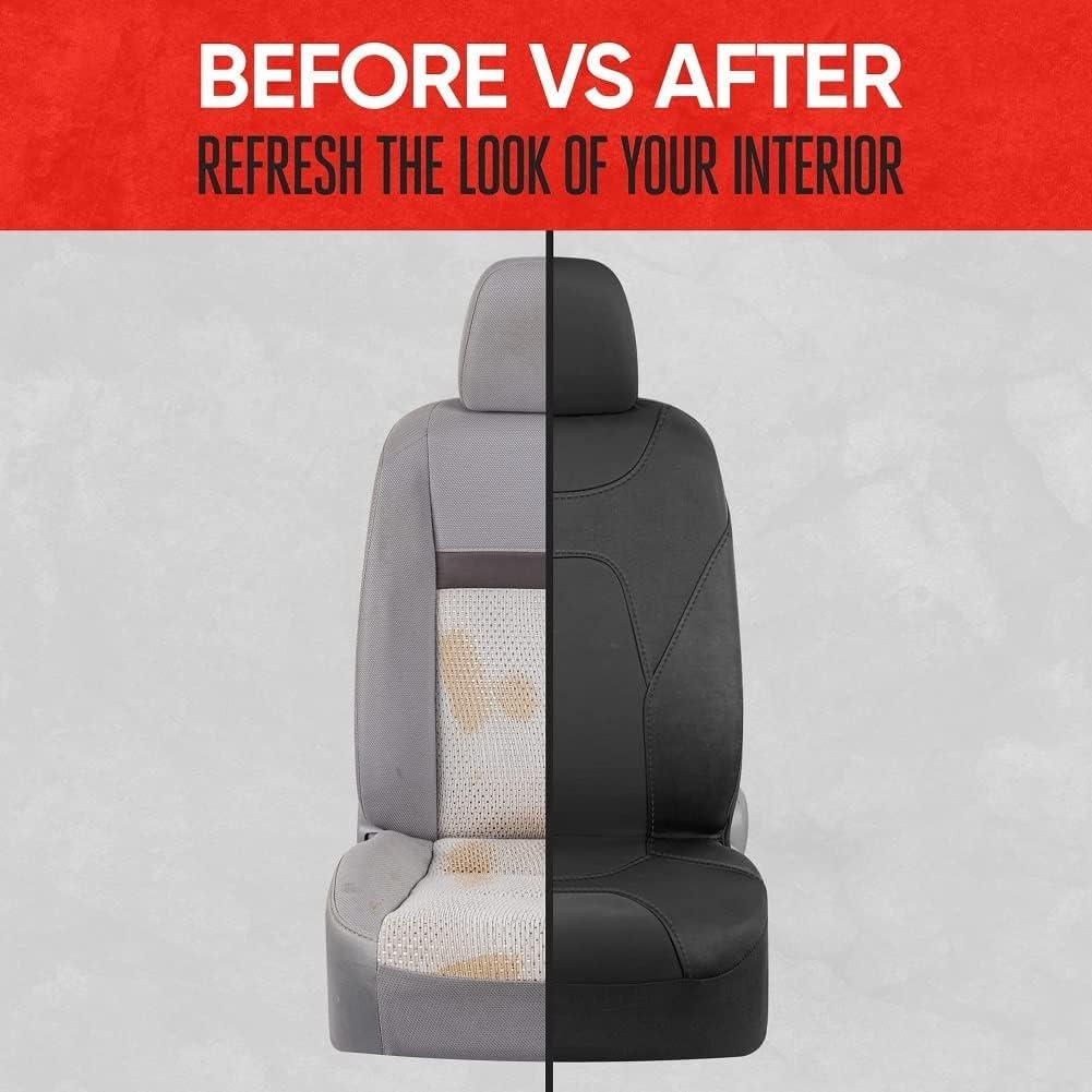 Motor Trend AquaShield Car Seat Covers for Front Seats, Black – Two-Tone Waterproof, Neoprene Seat Cover Set, Interior Covers for Auto Truck Van SUV