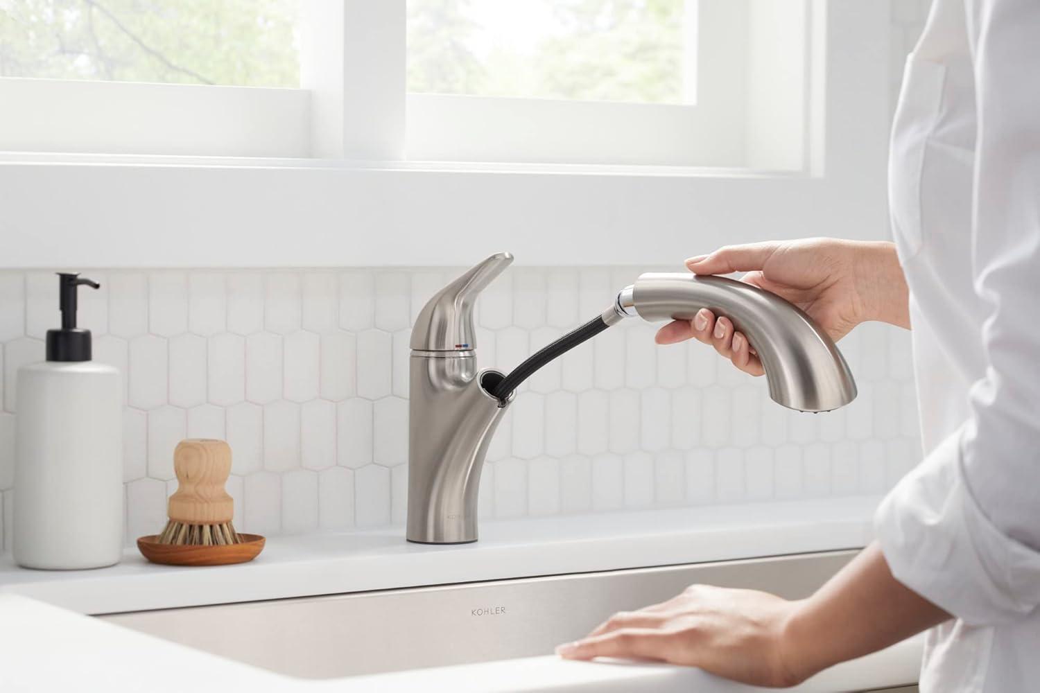 Jolt Single-Handle Pull-Out Kitchen Sink Faucet With Two-Function Sprayhead