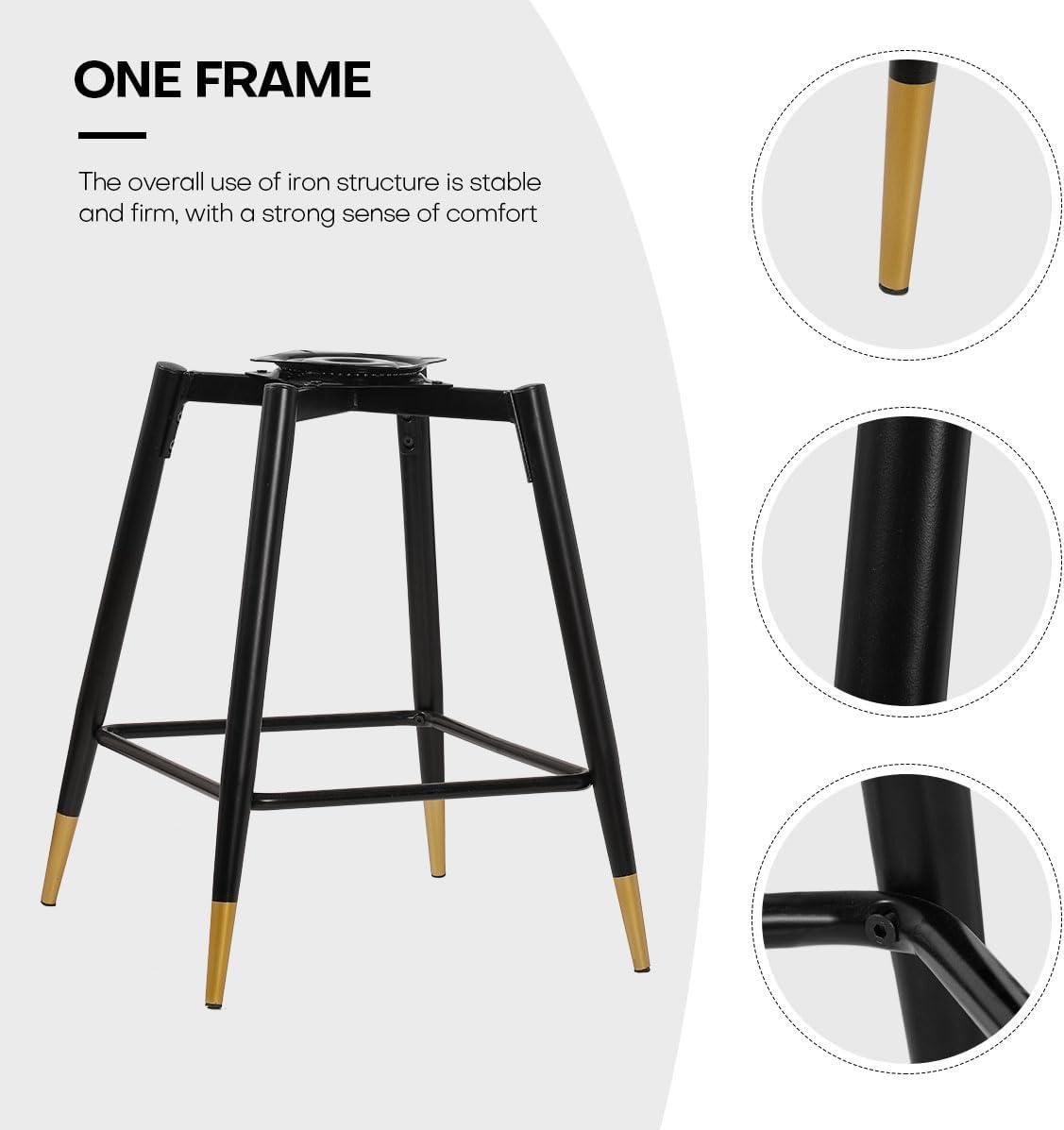 Everly Quinn Swivel Velvet Upholstered Counter & Bar Stool (Set of 2)