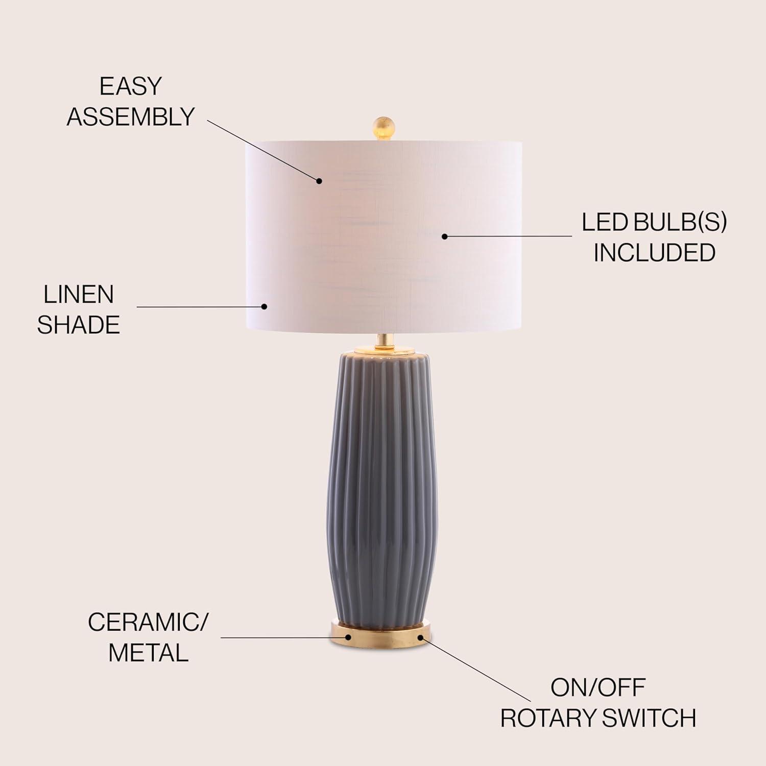 JONATHAN Y Roman Ceramic LED Table Lamp