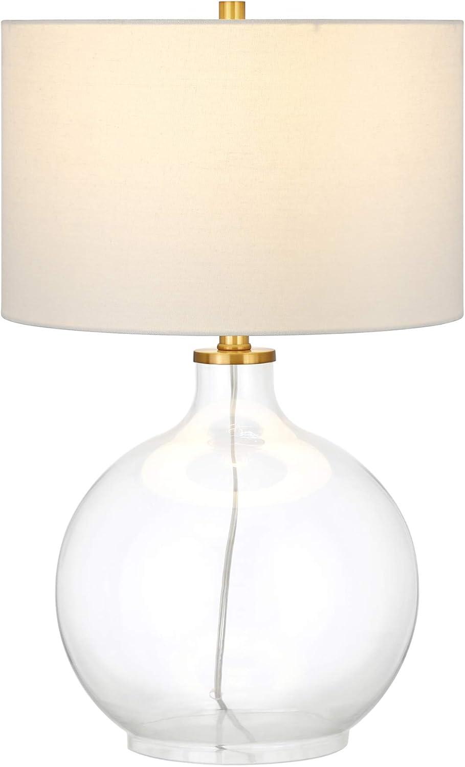 Evelyn&Zoe Modern Transitional Round Glass Table Lamp