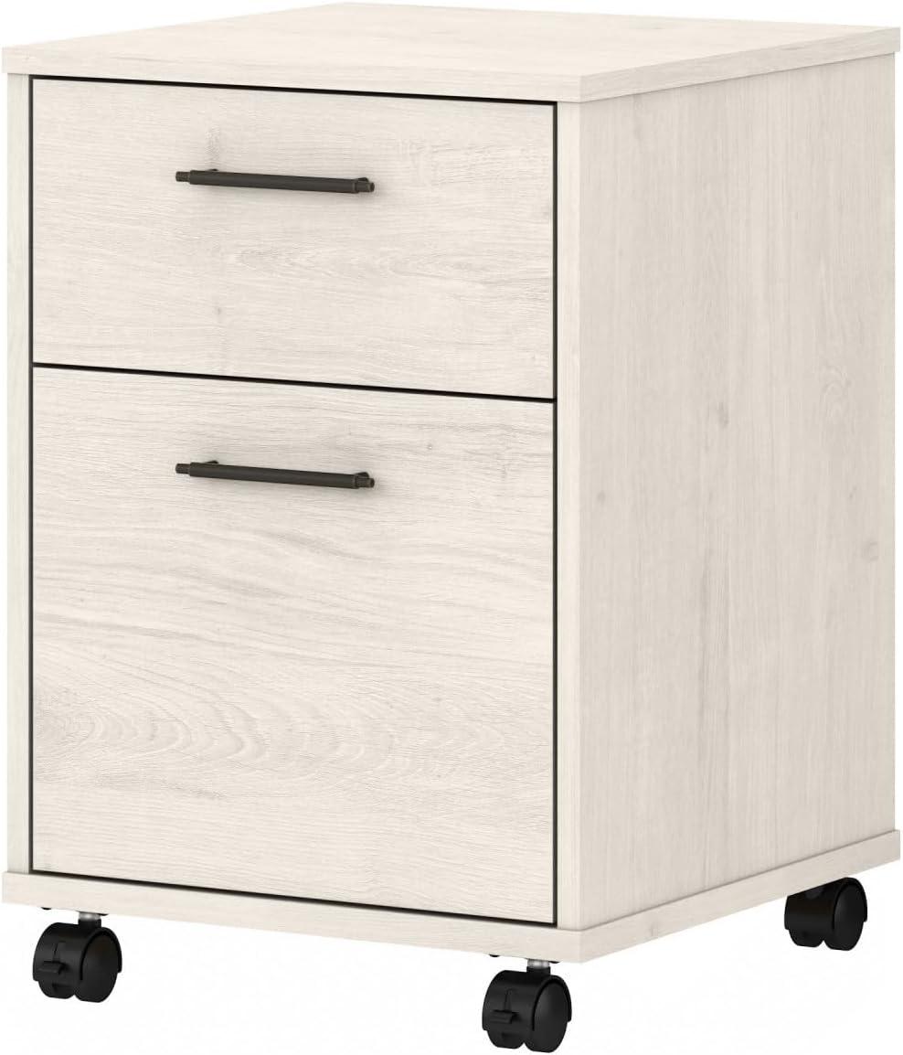 Bush Furniture Key West Mobile File Cabinet, 2 Drawer, Linen White Oak