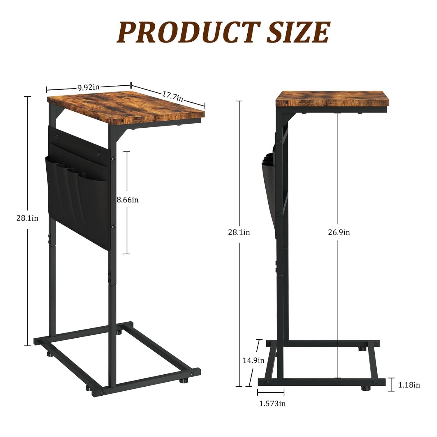 Vantic Rustic Wood Composite Console Table, Brown