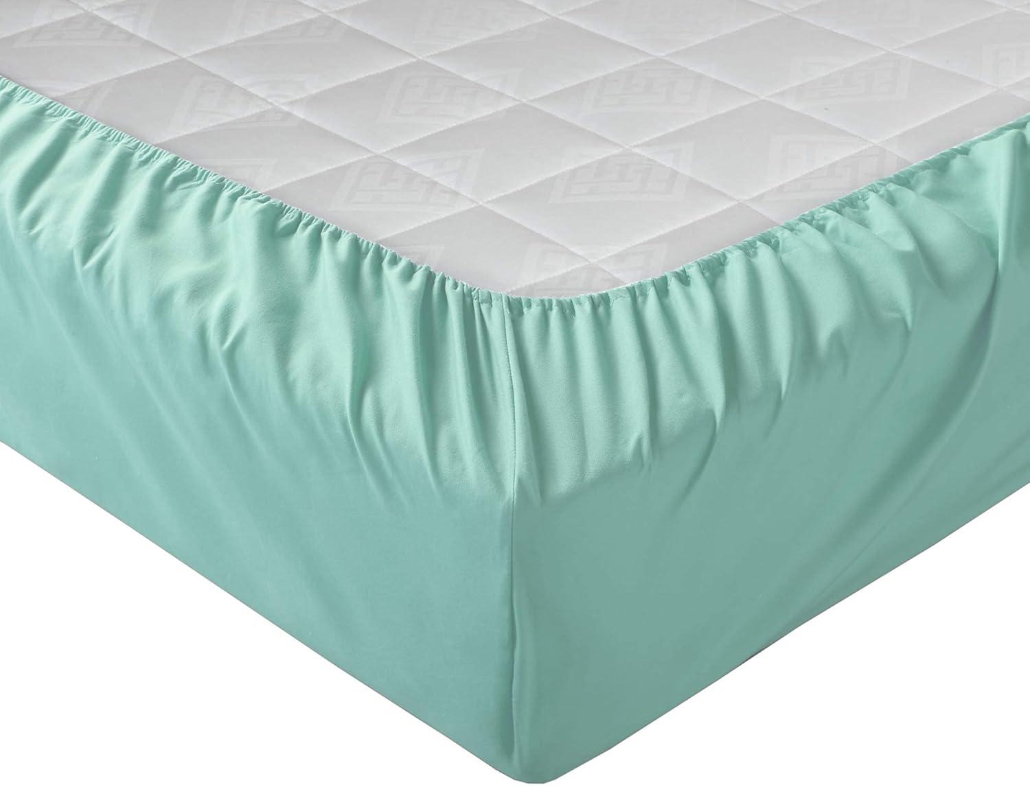 Aqua Twin Deep Pocket Microfiber Sheet Set