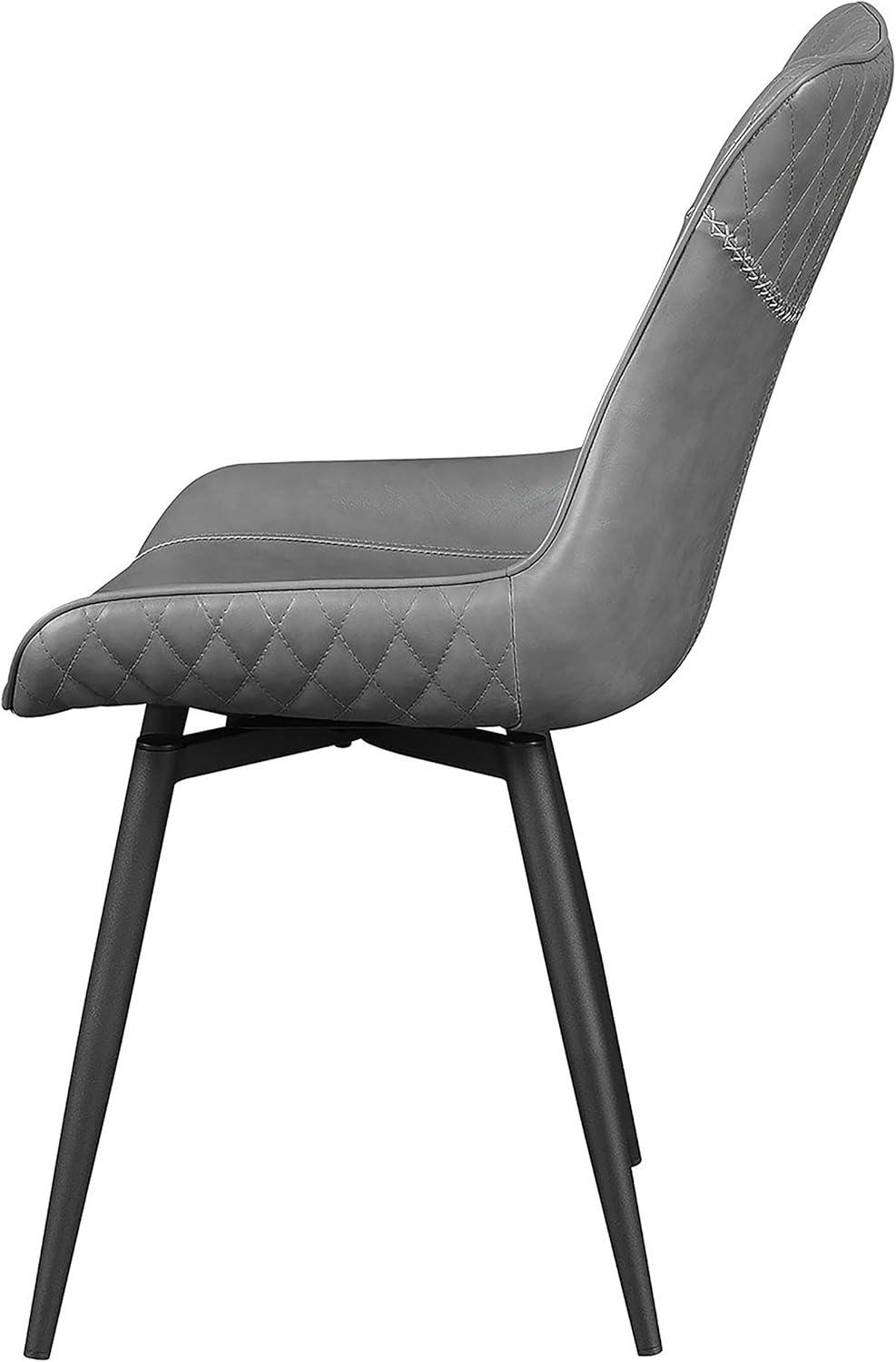 Upholstered Side Chairs Grey (Set of 2)