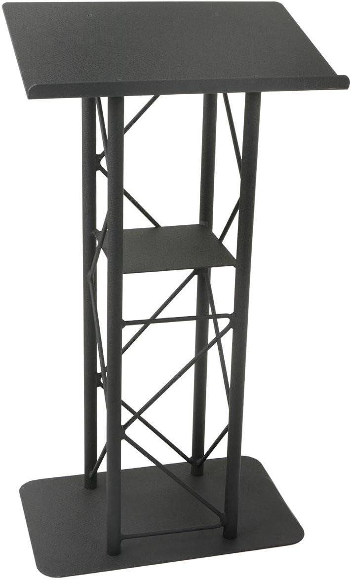 25" Truss Podium for Floor with Interior Shelf, Aluminum & Steel (Black) (LCT4PSTPBK)