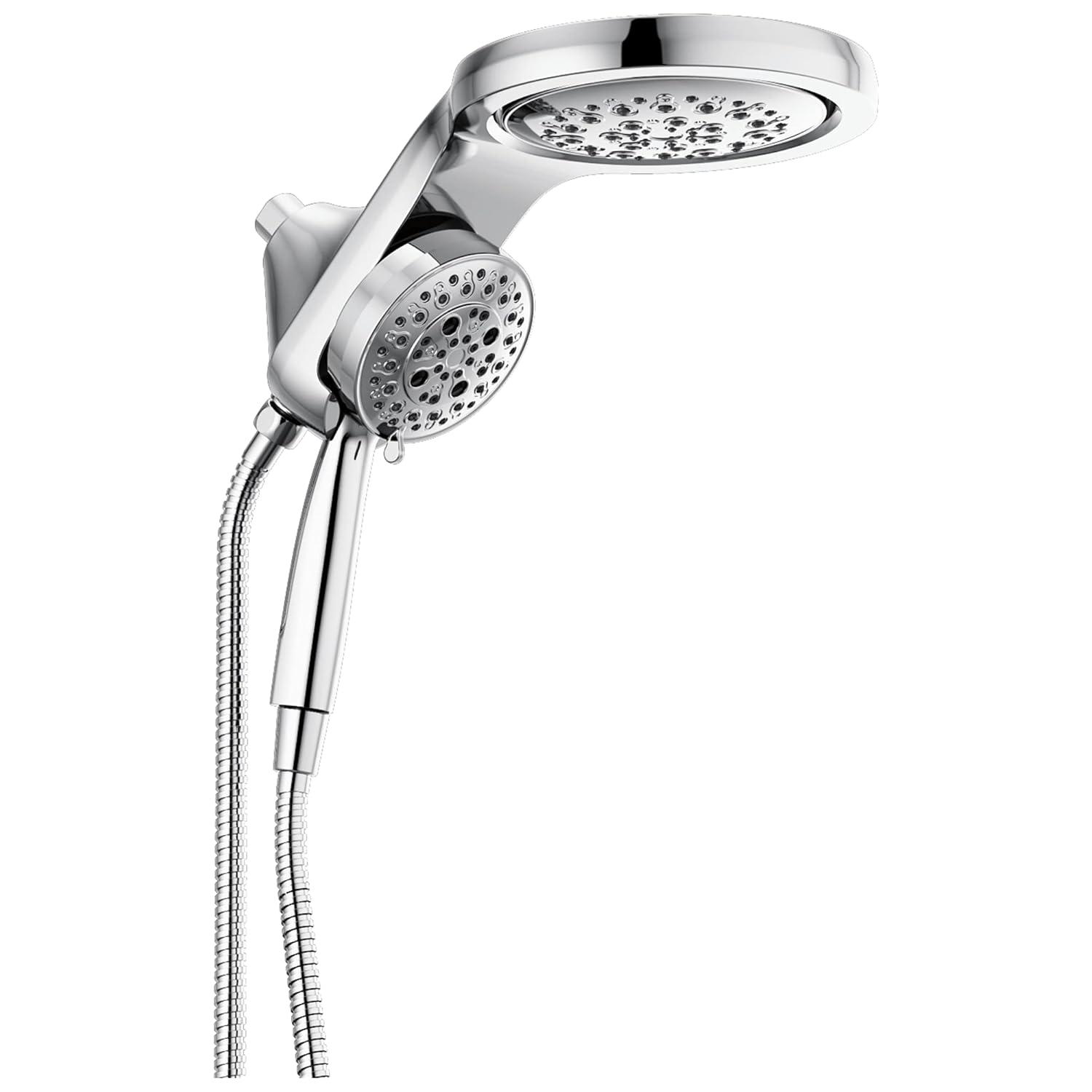 HydraChoice Hydrorain 5 Spray Dual Shower Head and Handheld Shower with H2Okinetic 1.75 GPM