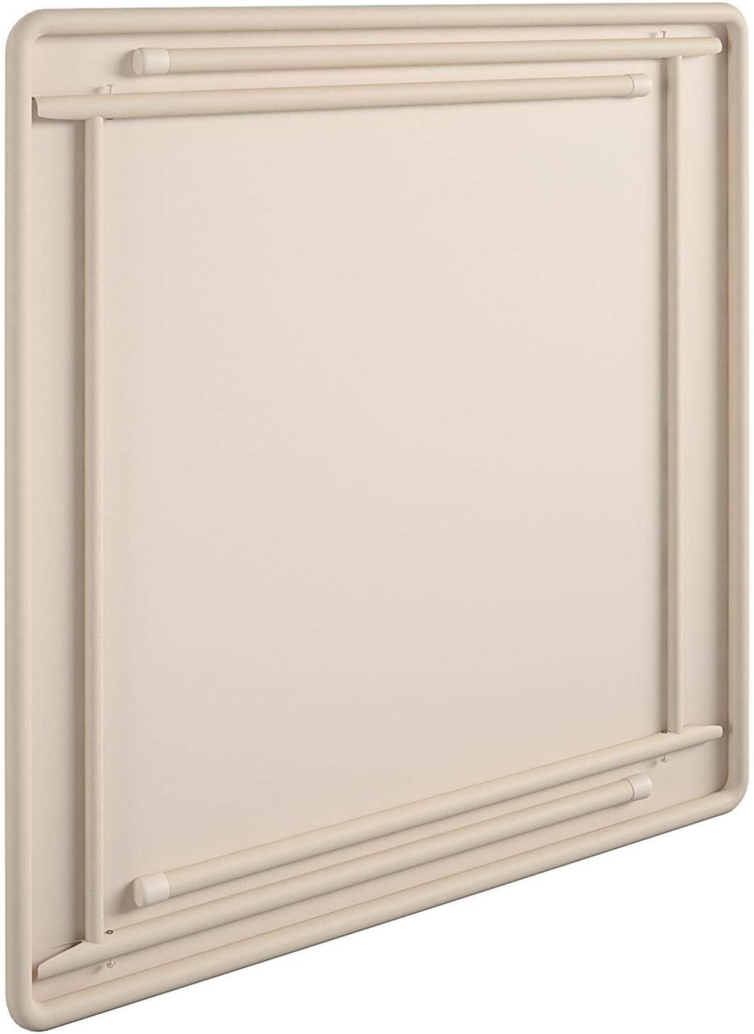COSCO 34" Square Folding Vinyl Top Card Table, Antique Linen