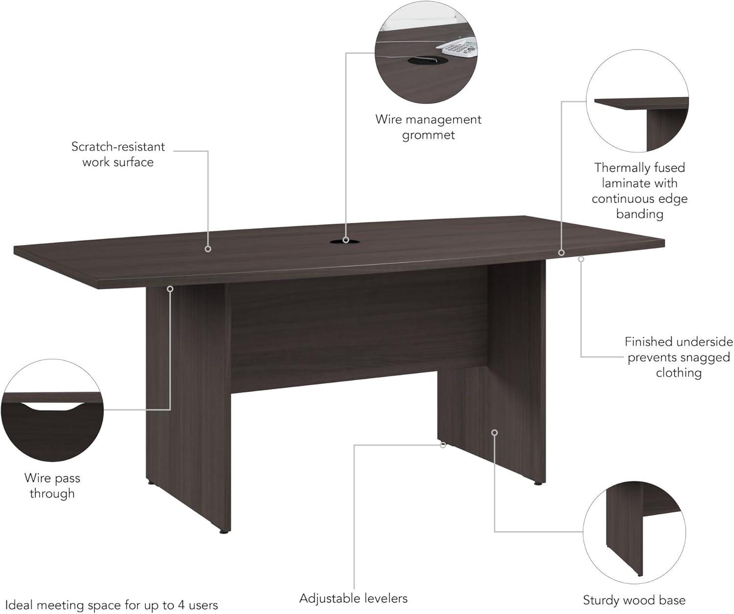 72'' Boat Shaped Conference Table