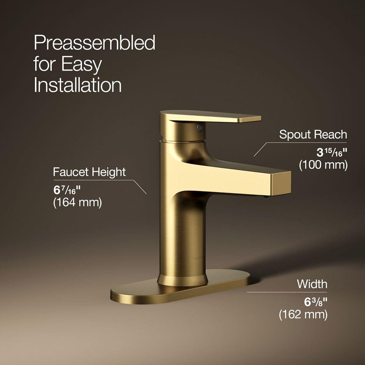 Taut Single-Control Lavatory Faucet with Escutcheon