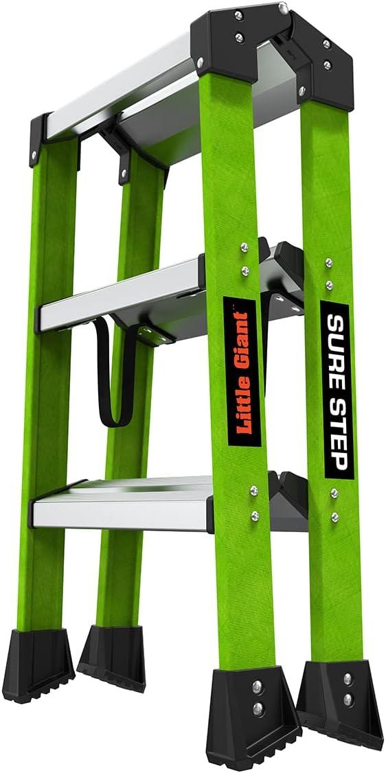 Little Giant 1024744 25.98 x 11.8 x 8 in. 3 Step Resin Step Stool, Green