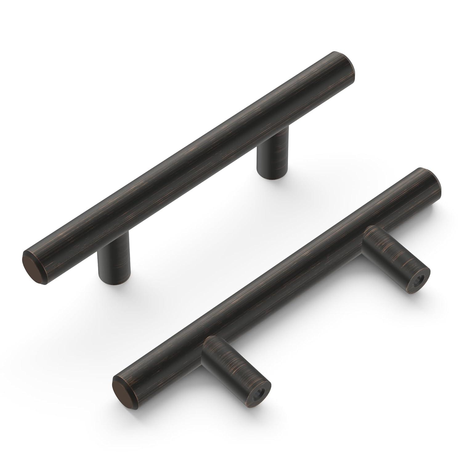 Bar Pull Kitchen Cabinet Handles, Solid Core Drawer Pulls for Cabinet Doors, 2-1/2" (64mm)