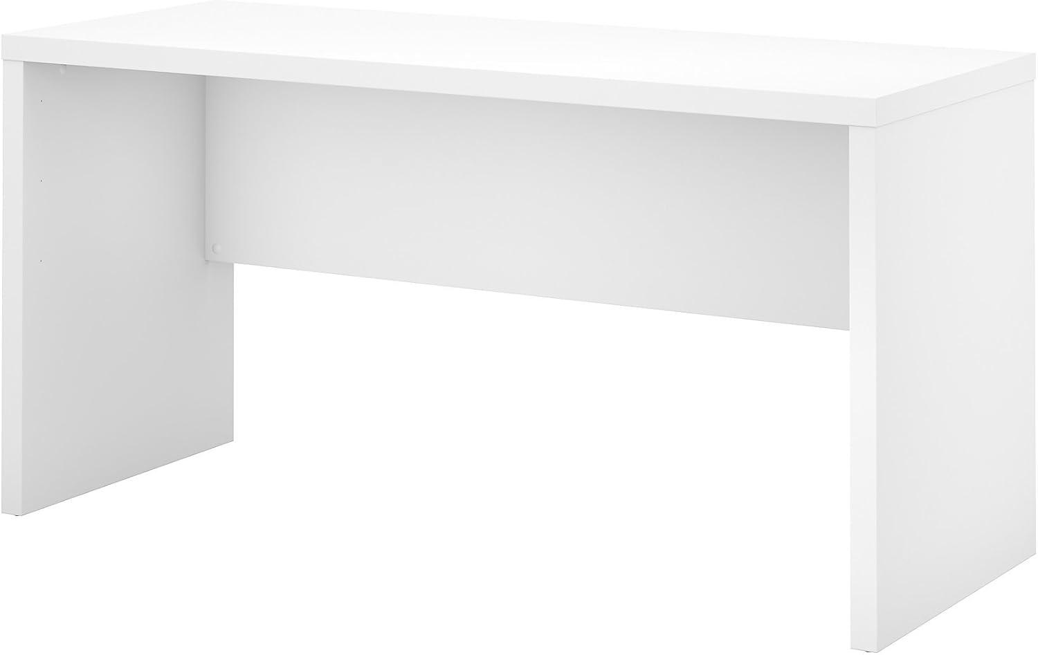 Echo 60W Credenza Desk in Pure White - Engineered Wood