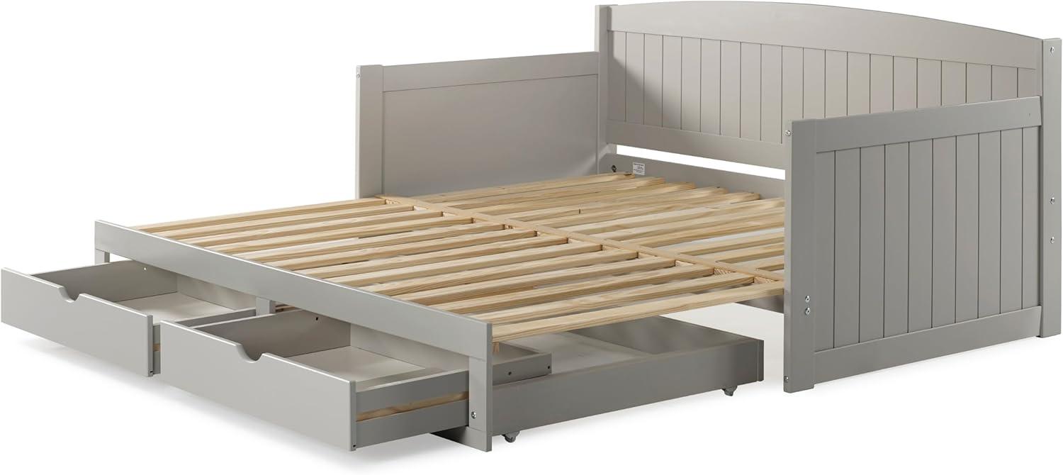 Alaterre Furniture King Harmony Kids' Daybed with Conversion Dove Gray