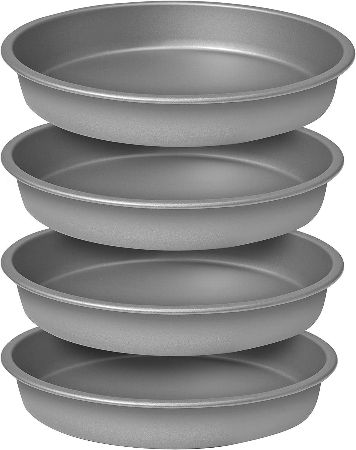 Set of 4 Nonstick Round Steel Cake Pans