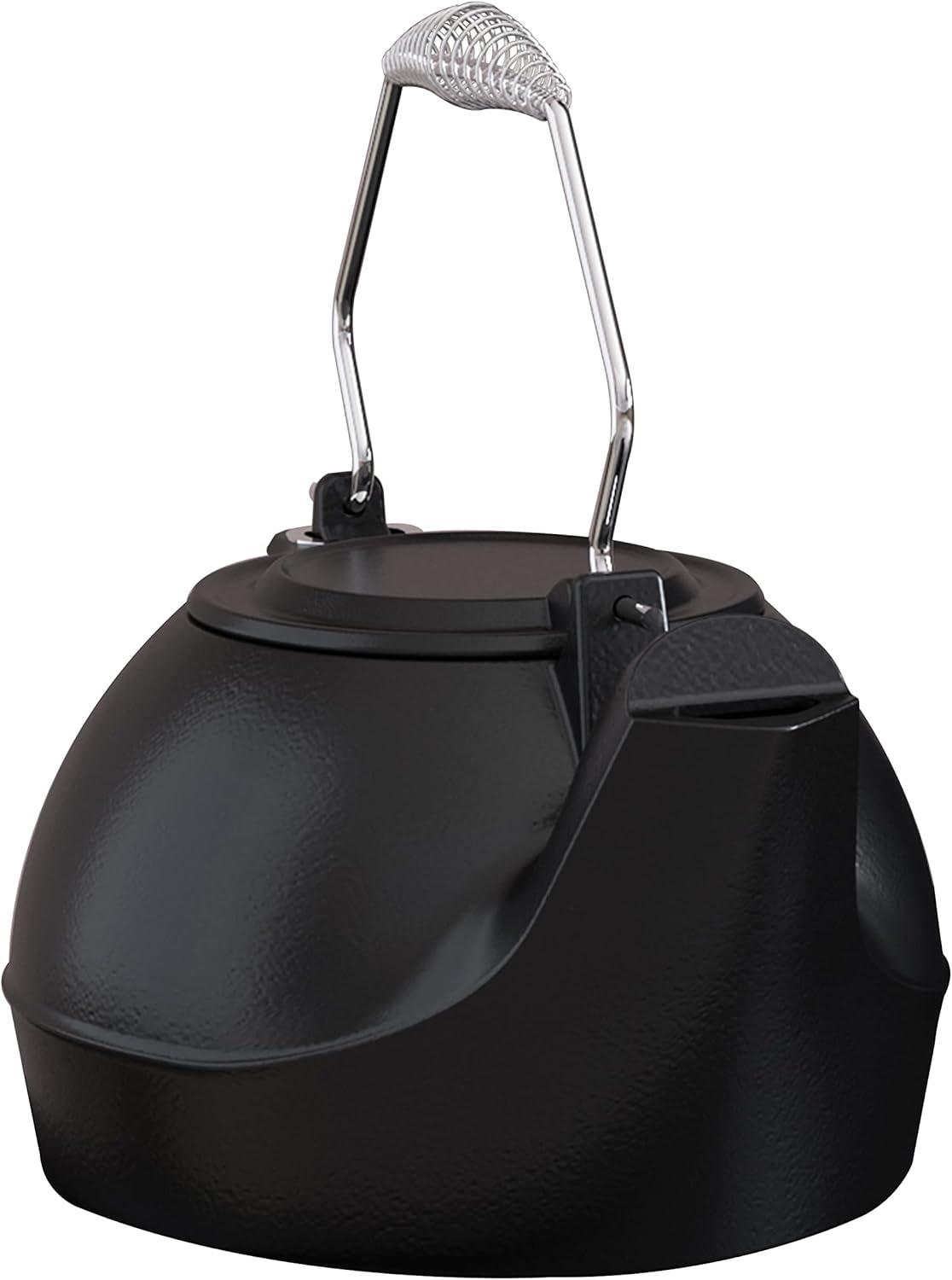 Stove Humidifier, Humidifying Iron Kettle, Wood Stove Kettle, Cast Iron, Chrome Handle