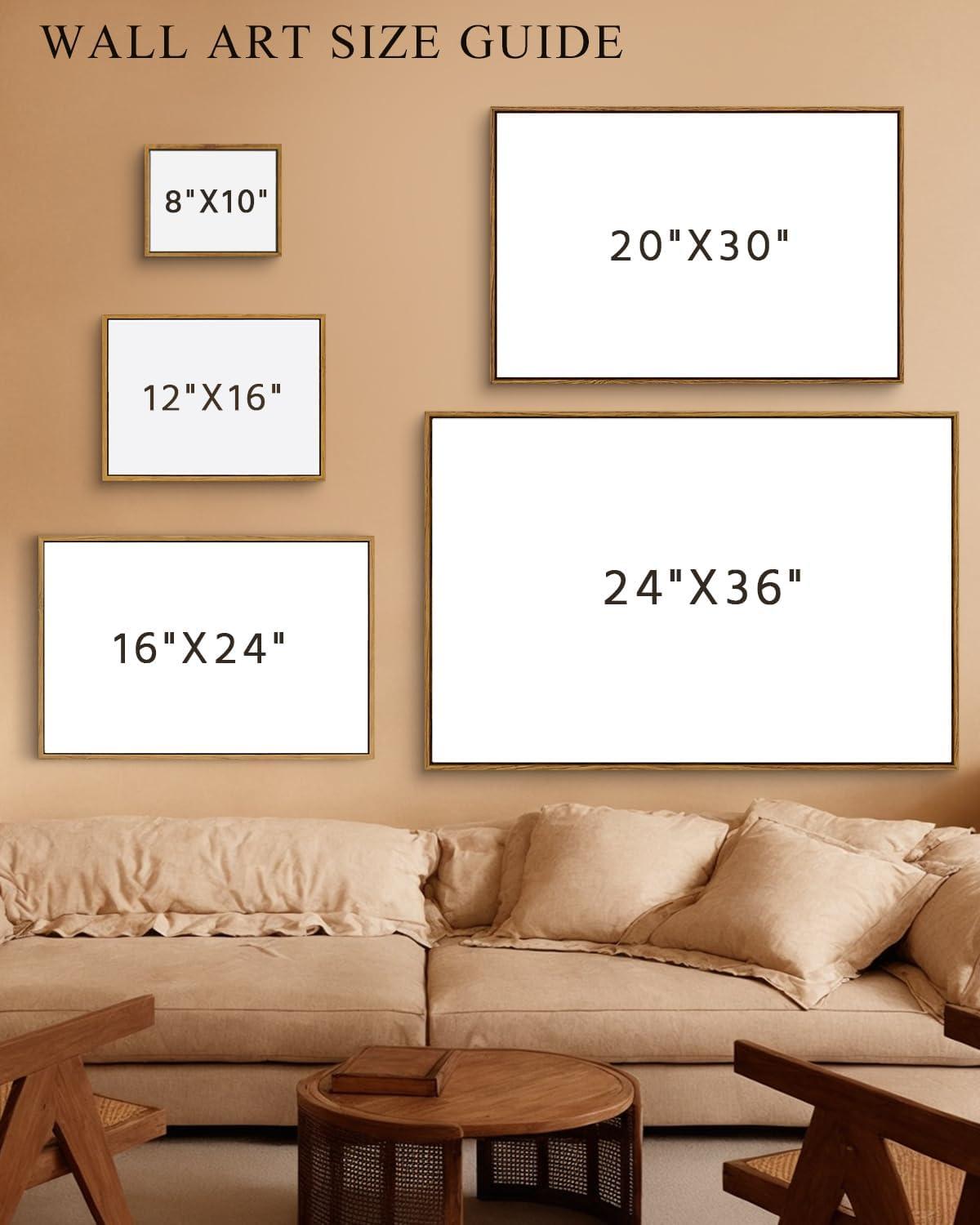 World Menagerie Framed Canvas Prints Art Vintage Decor, Botanical Canvas Wall Art Decor For Bedroom,Large Floral Prints For Living Room, French Country Decor Wall Prints, 20"X30"