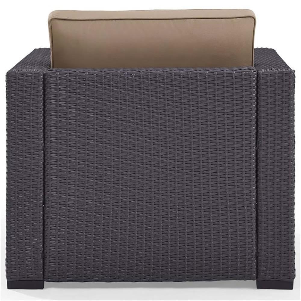 Biscayne Outdoor Wicker Armchair - Mocha - Crosley