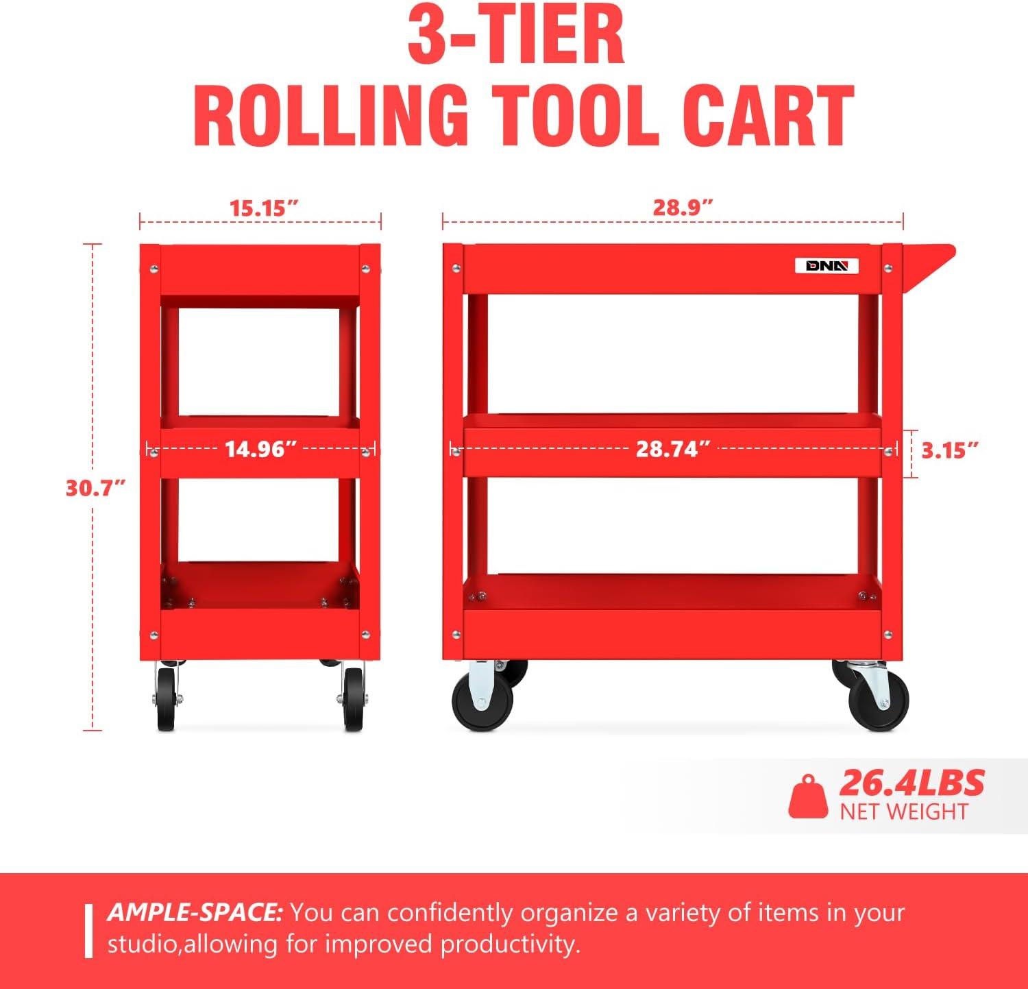 Costway 31'' H x 30'' W Utility Cart with Wheels
