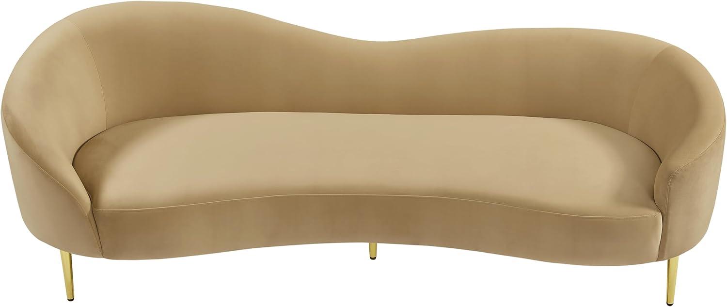Meridian Furniture Ritz Camel Velvet Sofa