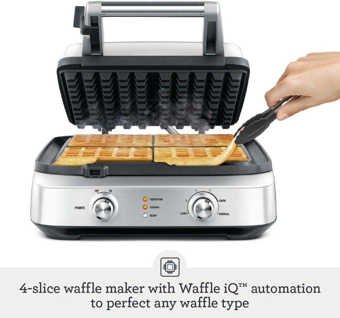 Belgian Style Non-Stick 4-Slice Smart Waffle Maker