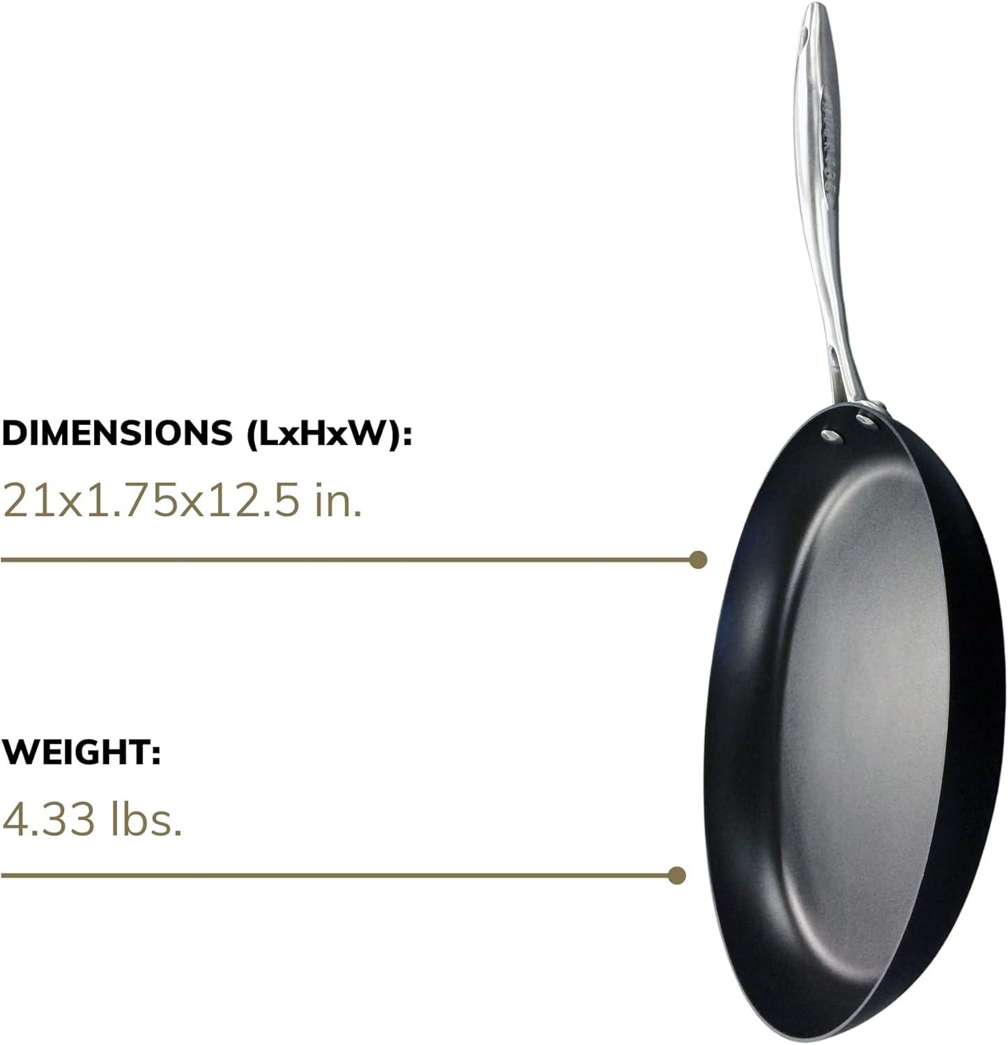 Professional 12.5-Inch Aluminum Non-Stick Fry Pan