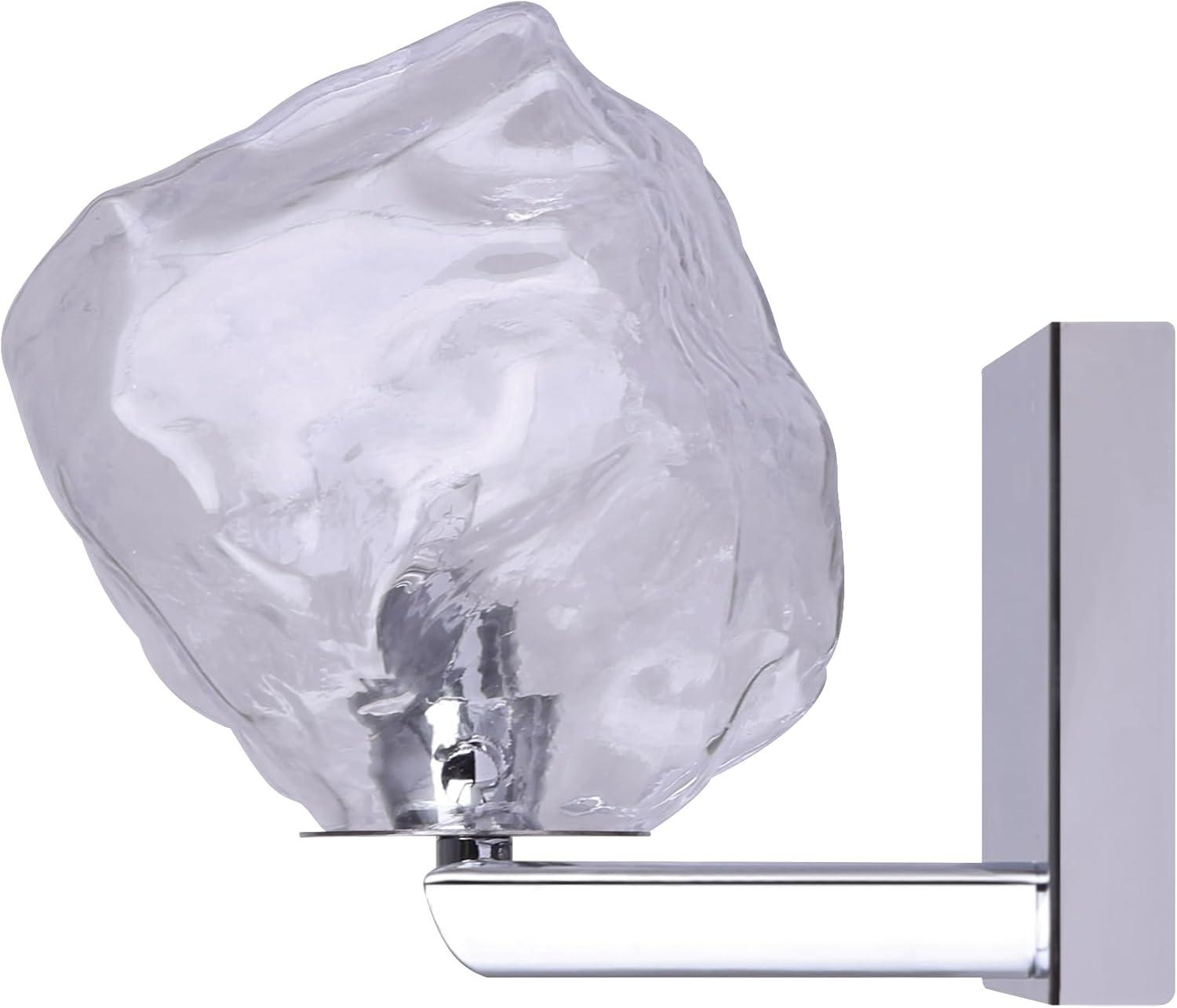 Rockport Chrome Vanity Light with Clear Glass Shade