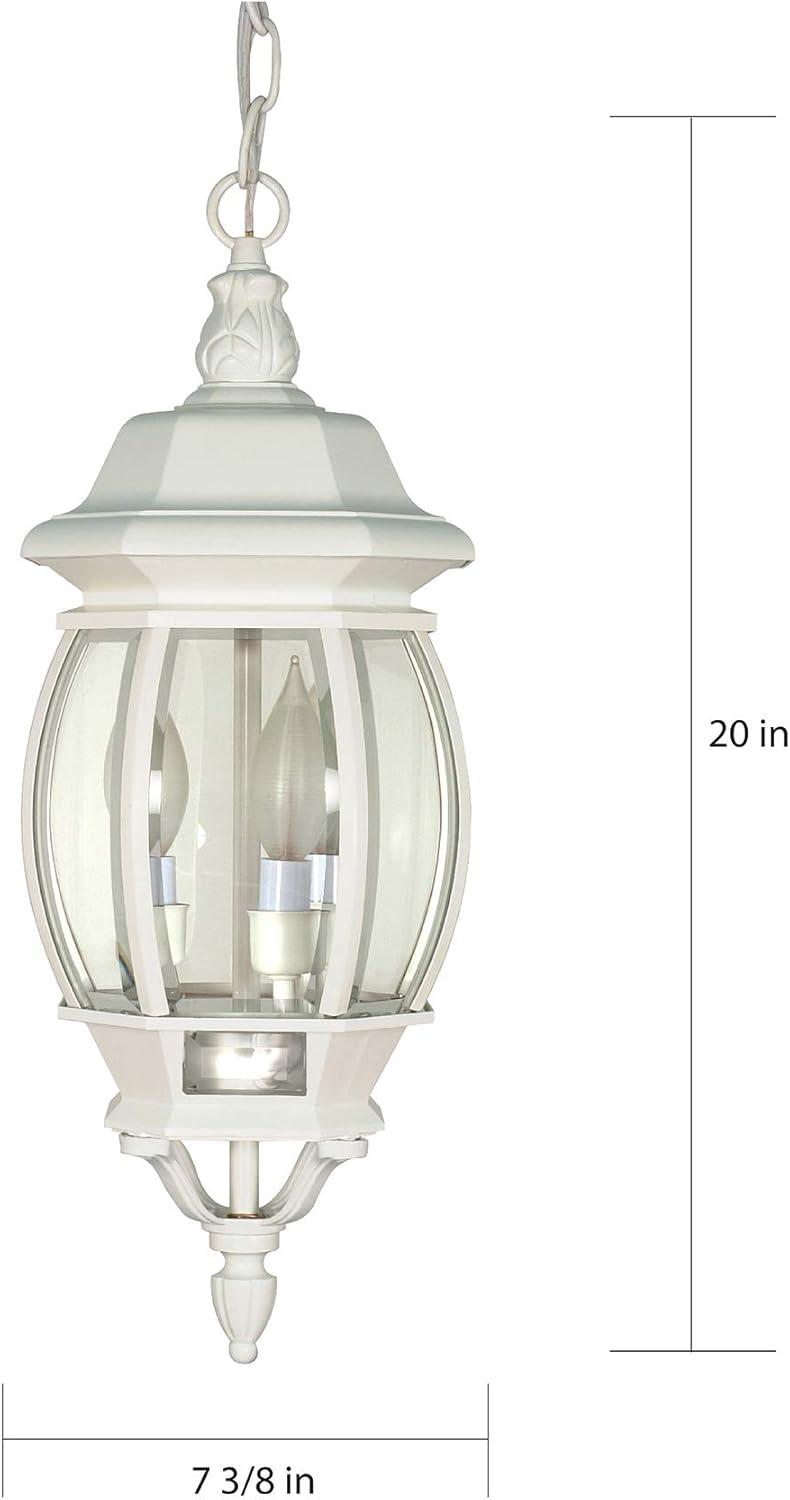 Nuvo 60-894 - Central Park - 3 Light - 20" - Hanging Lantern - w/ Clear Beveled Glass