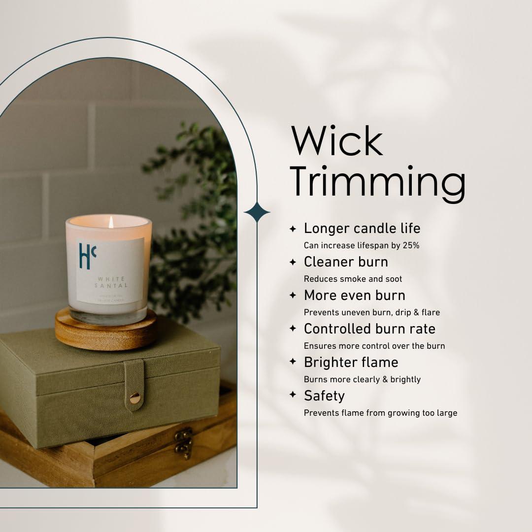 Hillside Candle White Santal Single Wick Soy Candles, Luxury Scented Candles for Home - Up to 60 Hour Burn Time, Cruelty-Free Soy Wax Blend - Lily of The Valley Fragrance, Notes of Wood & Musk (9 oz)