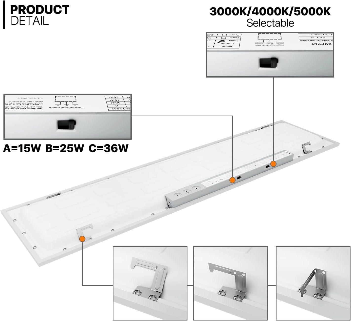 Dimmable Rectangle Flat Panel Ceiling Light